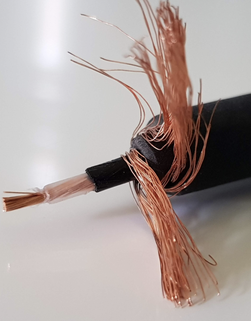 Red's music cable Red's cable INS101 Instrument kabel  1x0.5mm² double shielded per meter