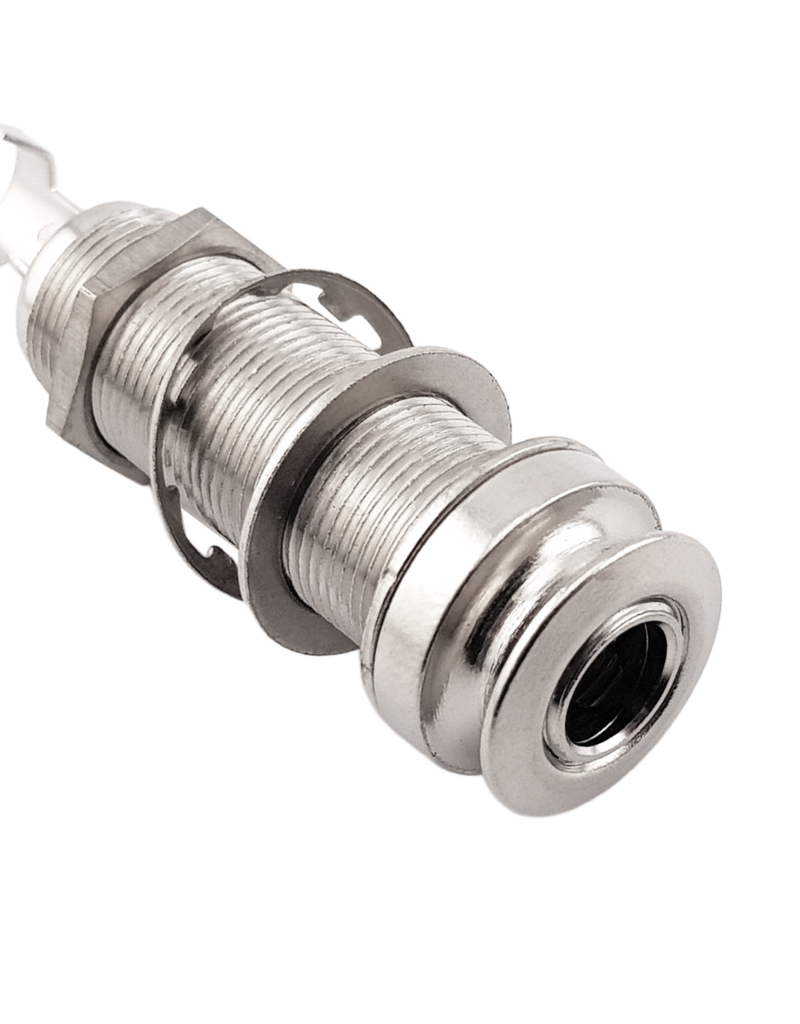 Red's music cable ST Pro Guitar Jack Endpin 3 pin socket Chrome met dop