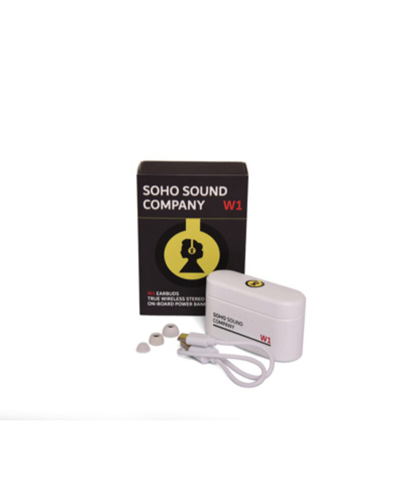 soho Copy of SOHO Sound Company TWS bluetooth earbud with powerbank, white