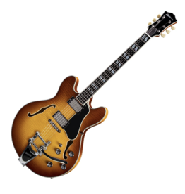 Eastman Eastman T486B Gold burst (met Bigsby)