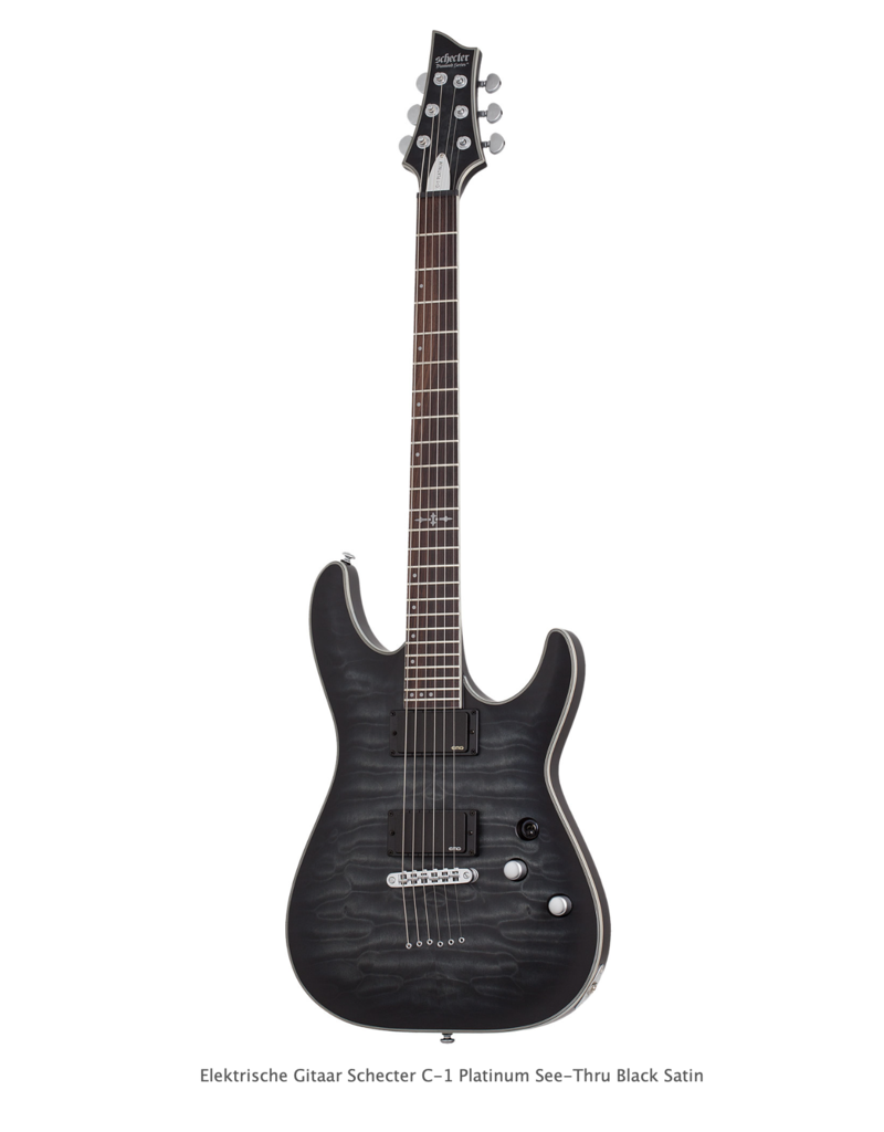 Schecter Schecter C-1 Platinum See-Thru Black Satin