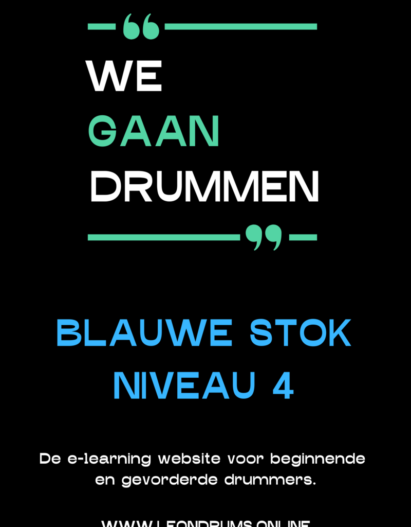 leondrums Leon drums - We gaan drummen niveau 4