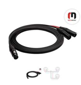 Red's music cable Red's Music cable AU3115BX XLR female  - 2x XLR male 1,5m