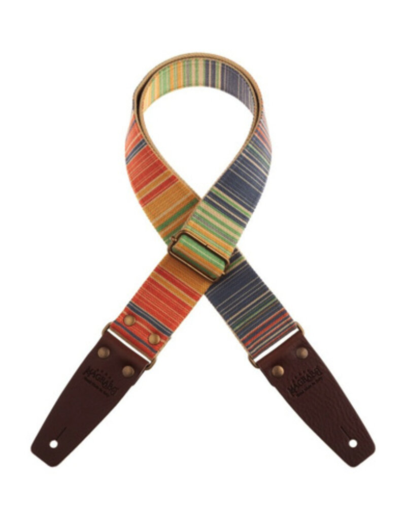 Magrabo Magrabo Stripe SC Retro Rainbow 5cm (Brown Terminals, Aged Brass Buckle)