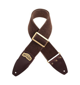 Magrabo Magrabo Stripe SC Cotton Washed Marrone(Brown) 8cm (Core Brown Terminals, Recta Brass Buckle)