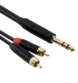 Red's music cable Red's Music AU1130BX Audio kabel 2x RCA/stereo Jack 3m