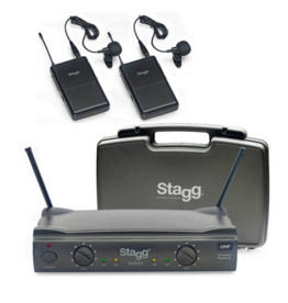 Stagg SUW50 draadloze microfoon set met 2 lavalier mics