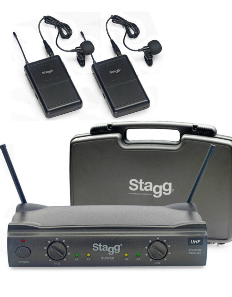 Stagg SUW50 draadloze microfoon set met 2 lavalier mics