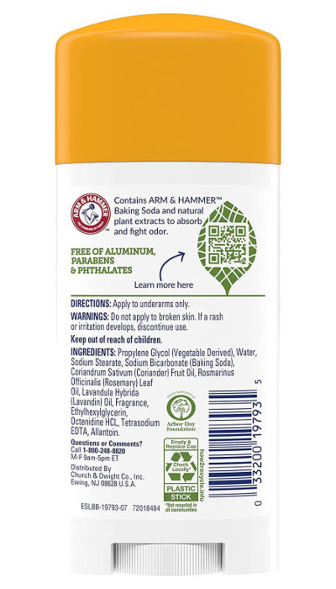 Arm & Hammer Essentials Deodorant Rosemary Lavender Exclusively