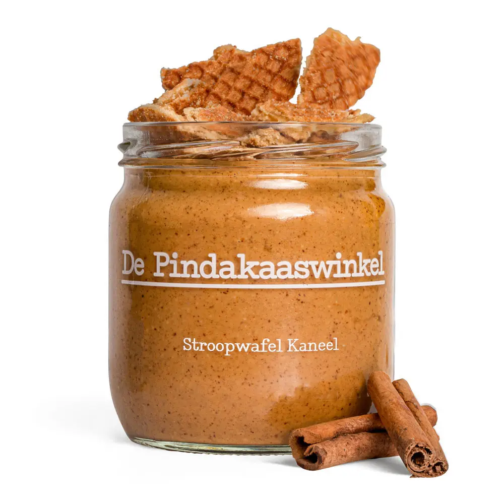 De Pindakaaswinkel - Pindakaas Stroopwafel Kaneel - 420 ml