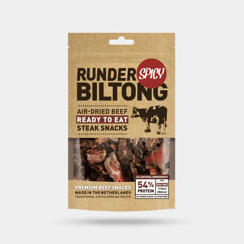 Runder - Beef Biltong Sliced - Spicy - Zakje 150 gram