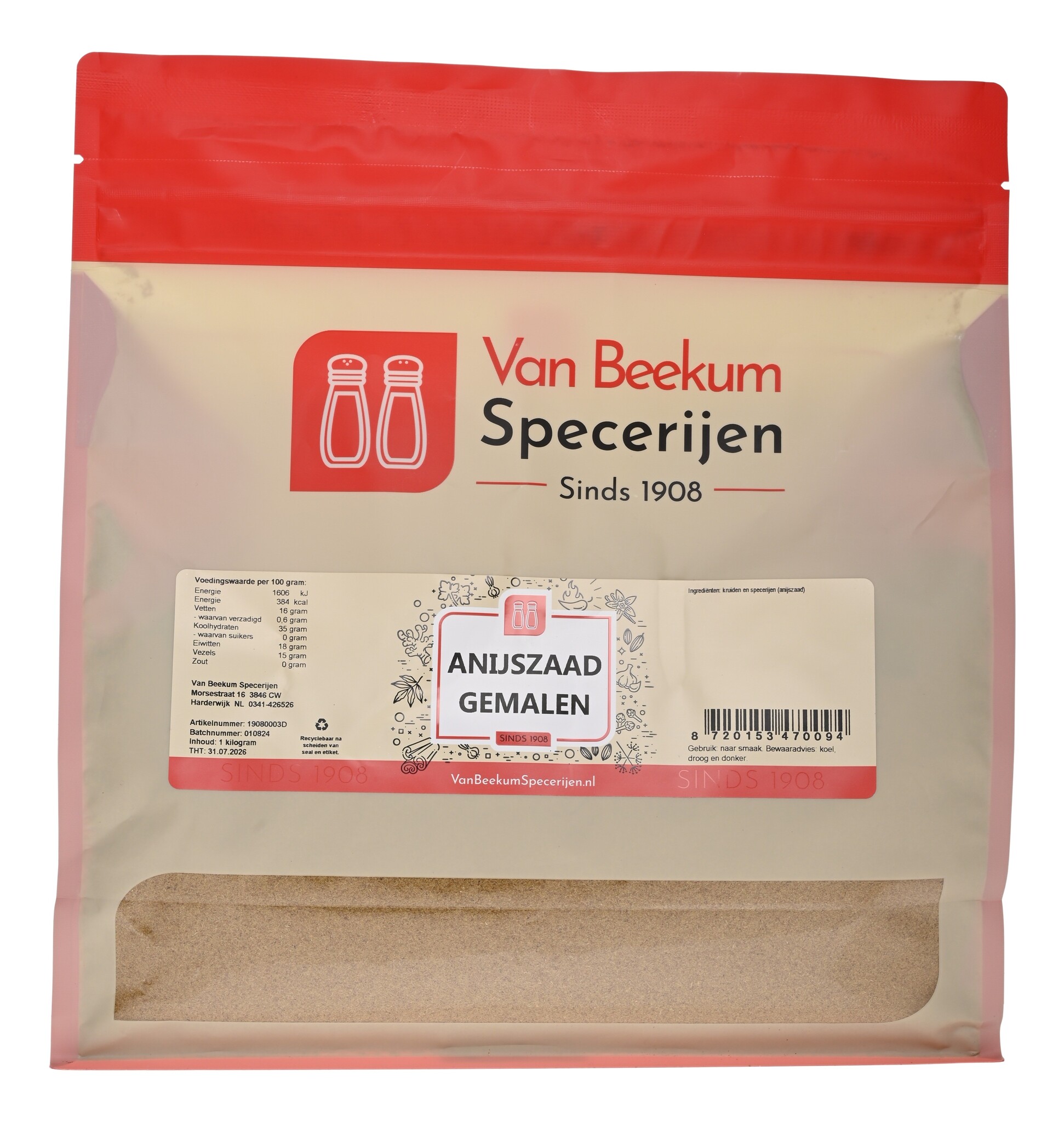 Anijszaad Gemalen - 1 KG Grootverpakking