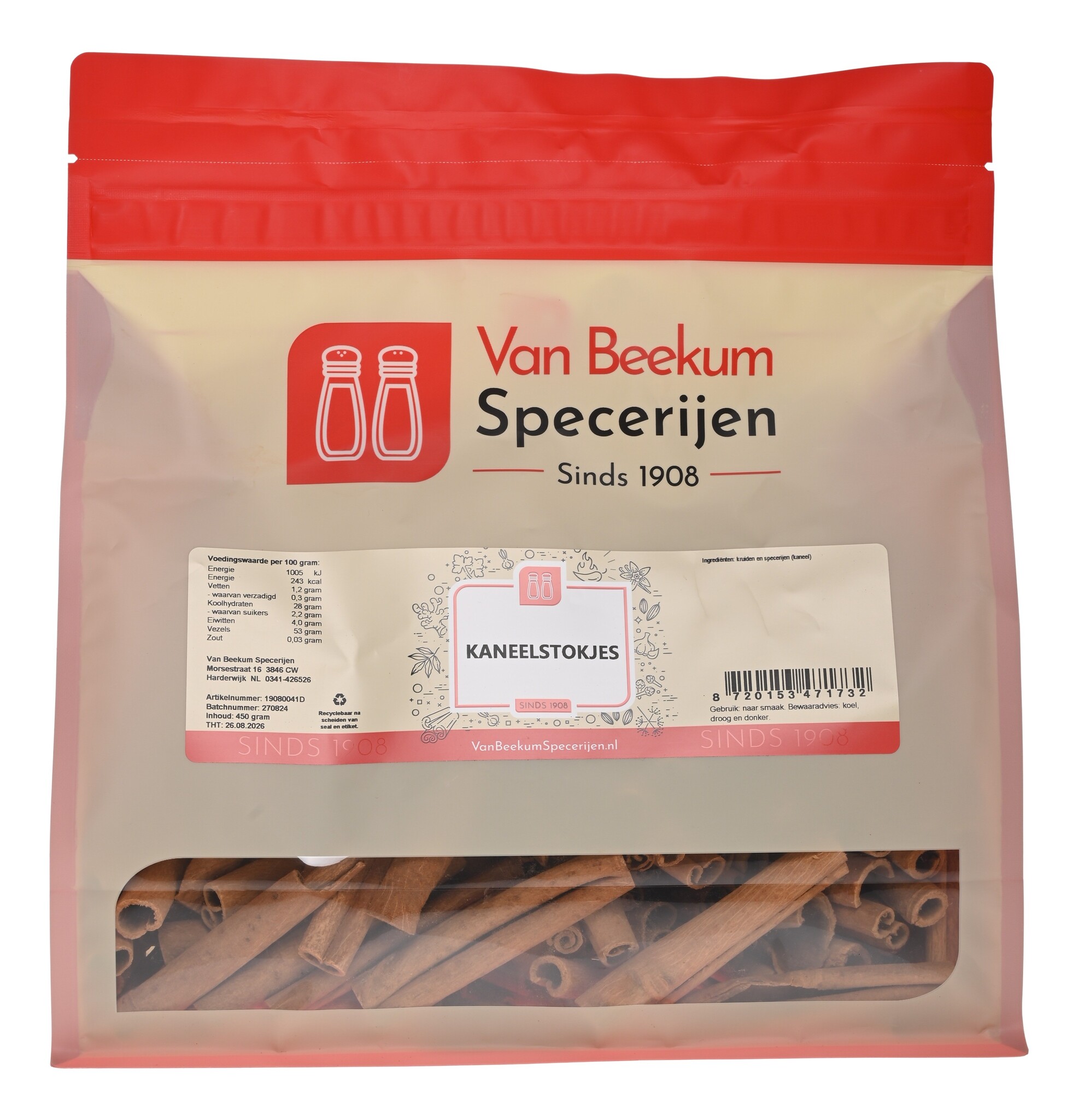 Kaneelstokjes - 450 gram Grootverpakking