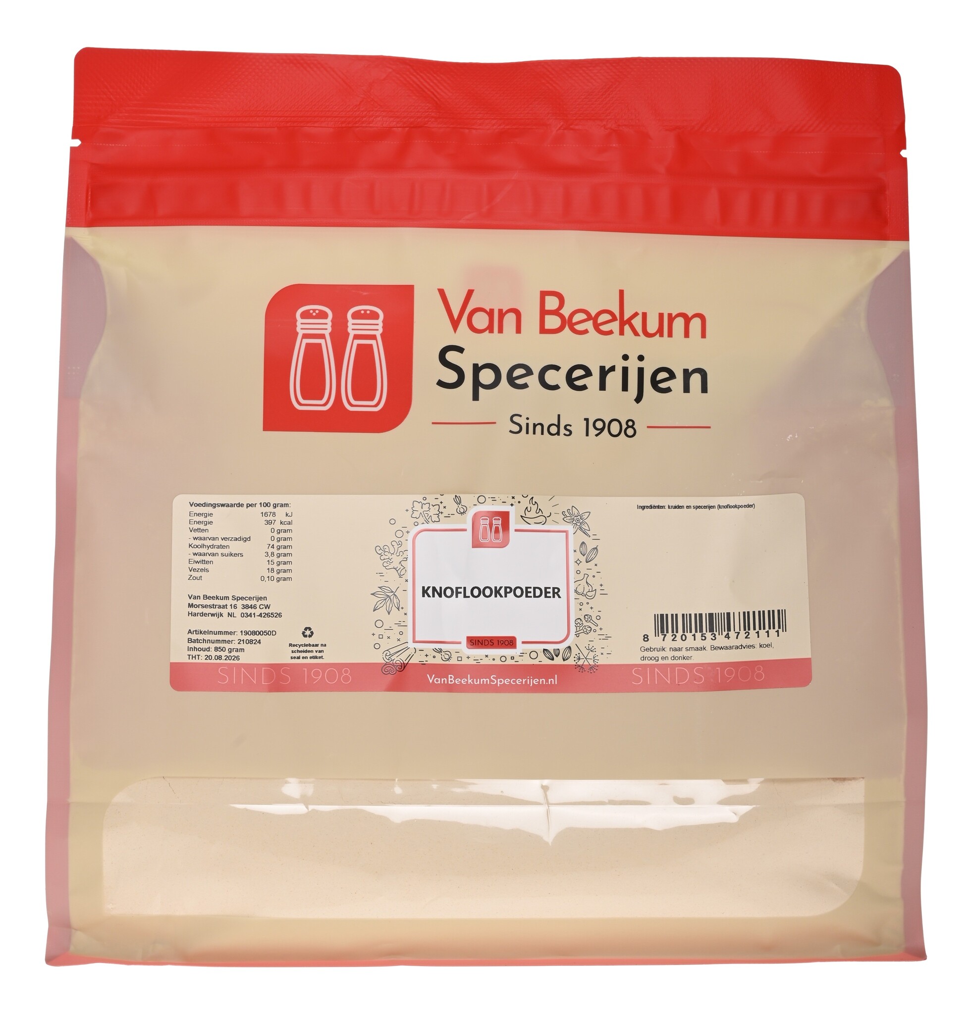 Knoflookpoeder - 850 gram Grootverpakking