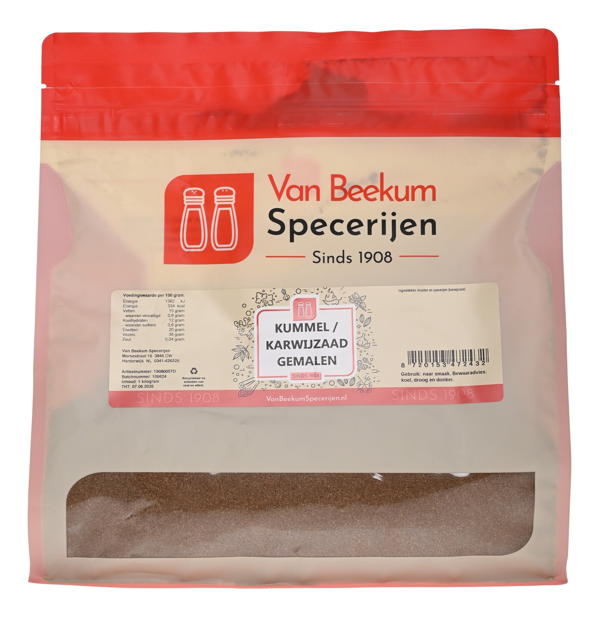 Kummel / Karwijzaad Gemalen - 1 KG Grootverpakking