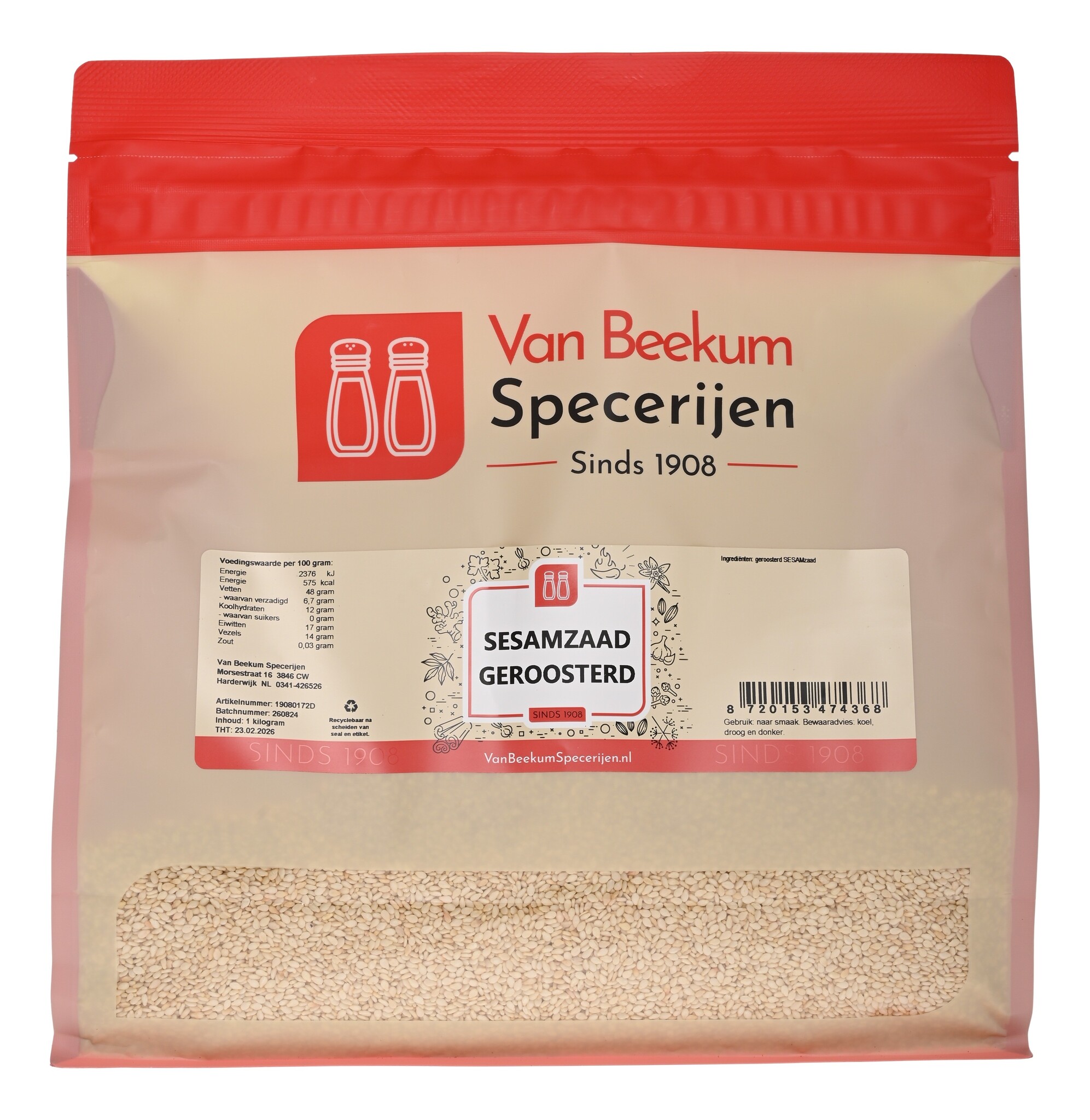 Sesamzaad Geroosterd - 1 KG Grootverpakking