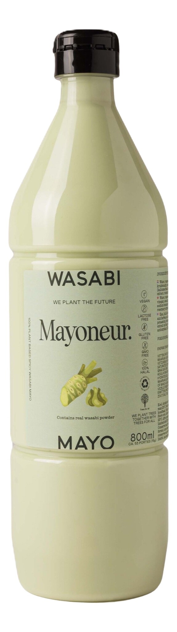 Wasabi Mayo - Mayoneur. - Knijpfles 800 ml