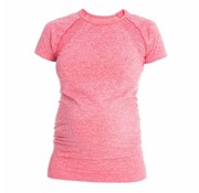 Mom in Balance Active Wear Maternity Sports Shirt Short Sleeve - Pink