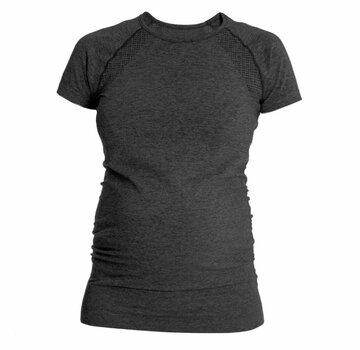 Mom in Balance Active Wear Maternity Sports Shirt Short Sleeve - grey