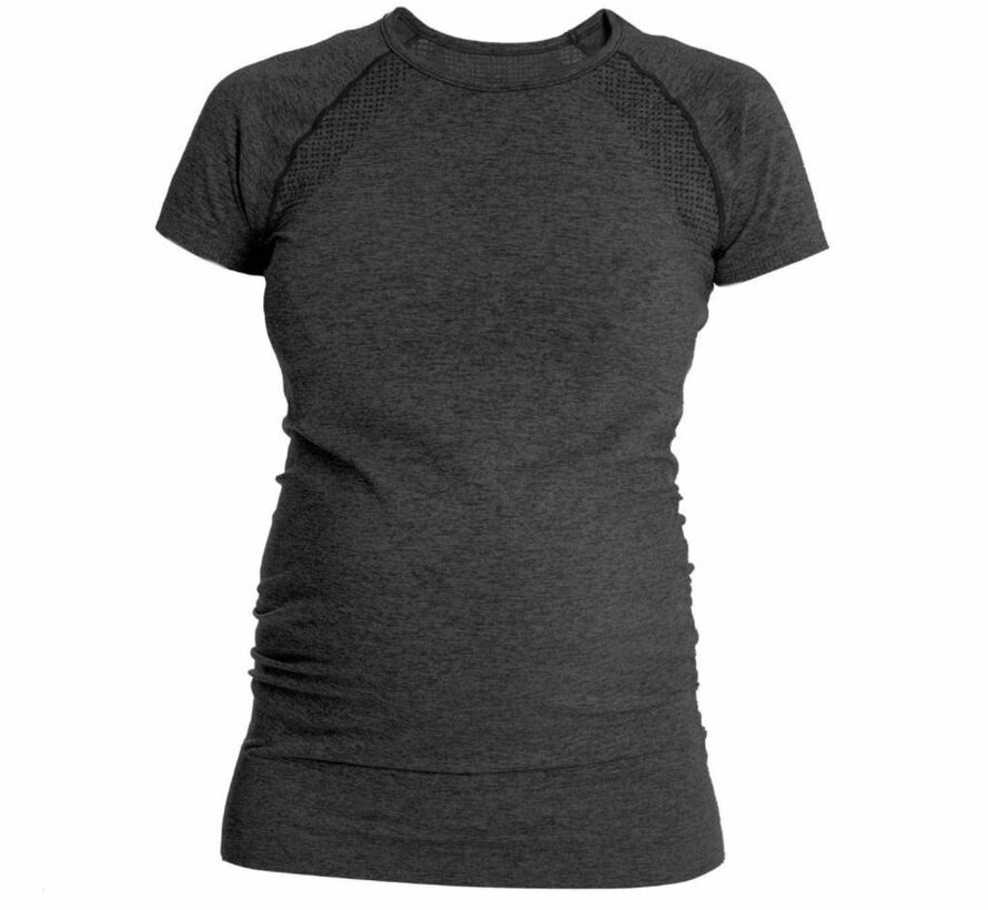 Zwangerschap Sportshirt Korte Mouw - grijs