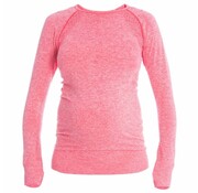 Mom in Balance Active Wear Maternity Sports Shirt Long Sleeve - Pink