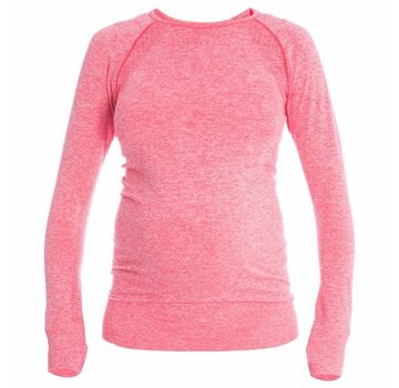 Mom in Balance Active Wear Maternity Sports Shirt Long Sleeve - Pink