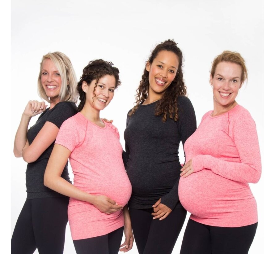 Maternity  Sports Shirt Long Sleeve - Pink