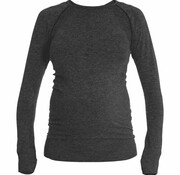 Mom in Balance Active Wear Zwangerschap Sportshirt Lange Mouw - Grijs