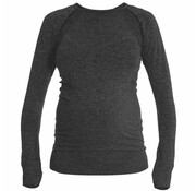 Mom in Balance Active Wear Maternity Sports Shirt Long Sleeve - Grey