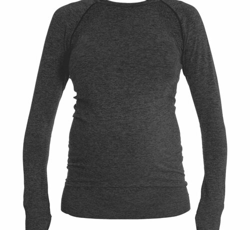 Mom in Balance Active Wear Zwangerschap Sportshirt Lange Mouw - Grijs