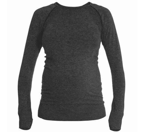 Mom in Balance Active Wear Maternity Sports Shirt Long Sleeve - Grey