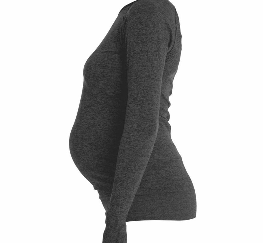 Maternity Sports Shirt Long Sleeve - Grey