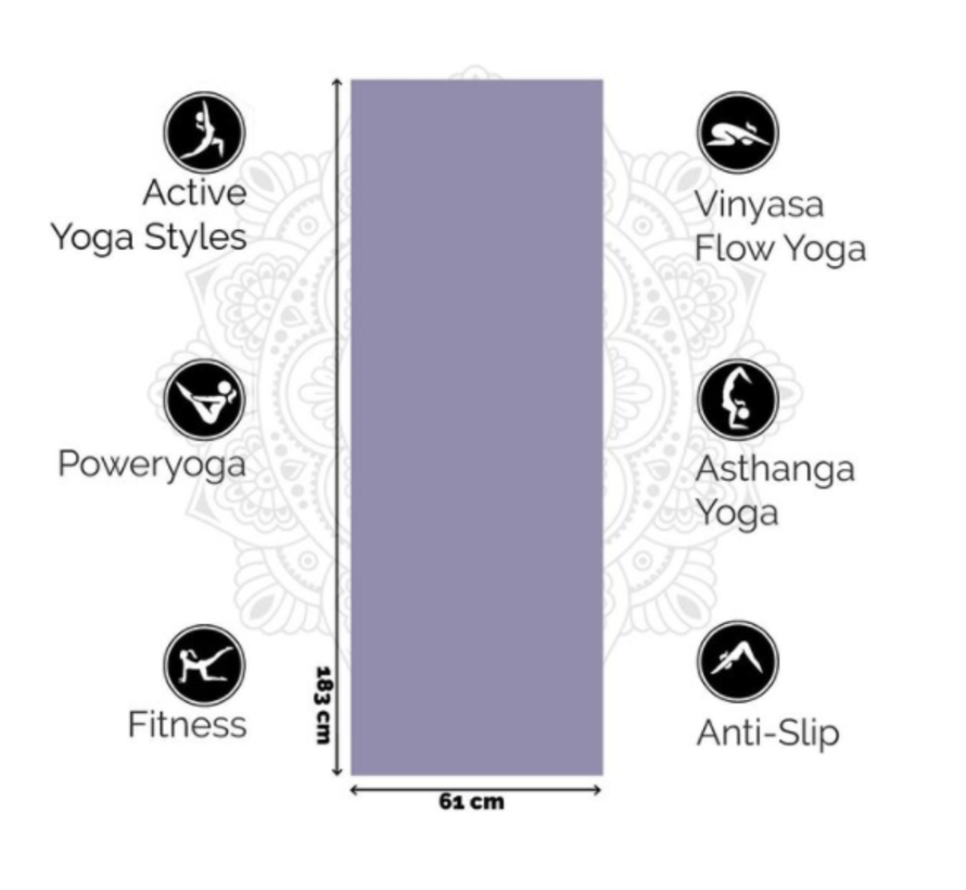 Love Yogamat | Lavendel | Sticky - 4 mm | Love Generation