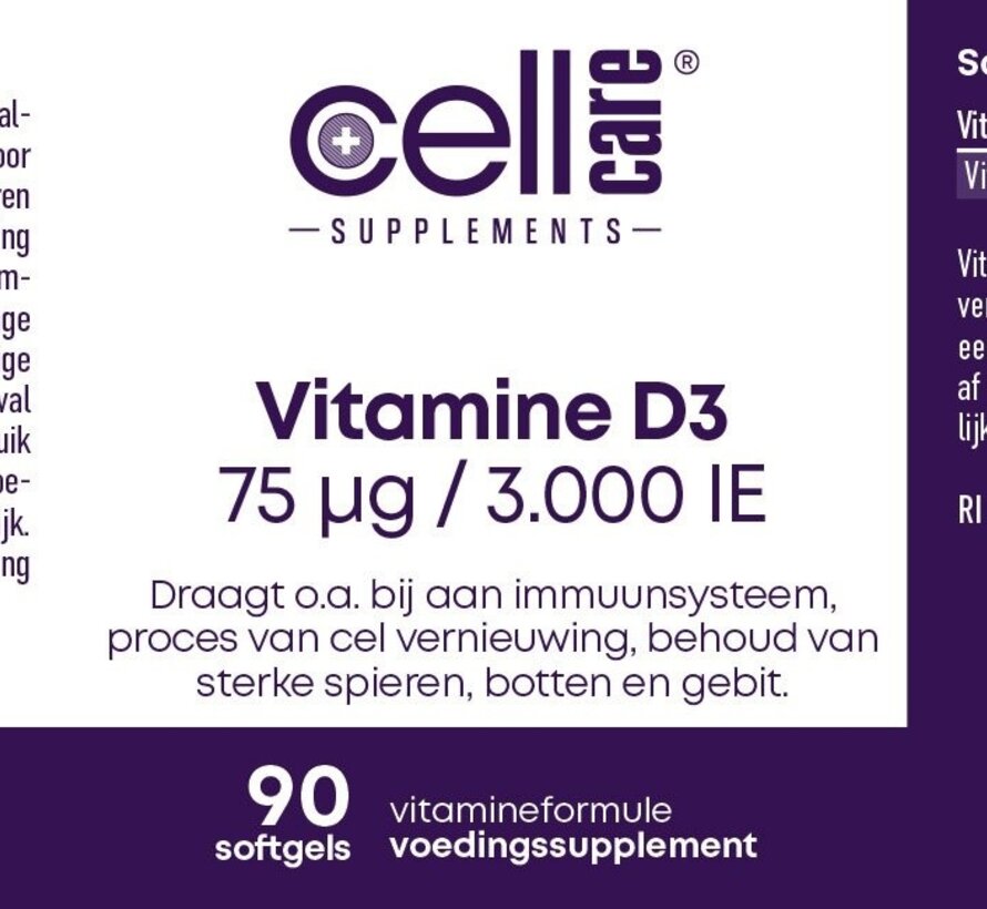 Vitamine D3 75µg 3000