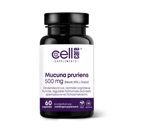 CellCare Mucuna pruriens 500mg (25% L-Dopa) 60 capsules