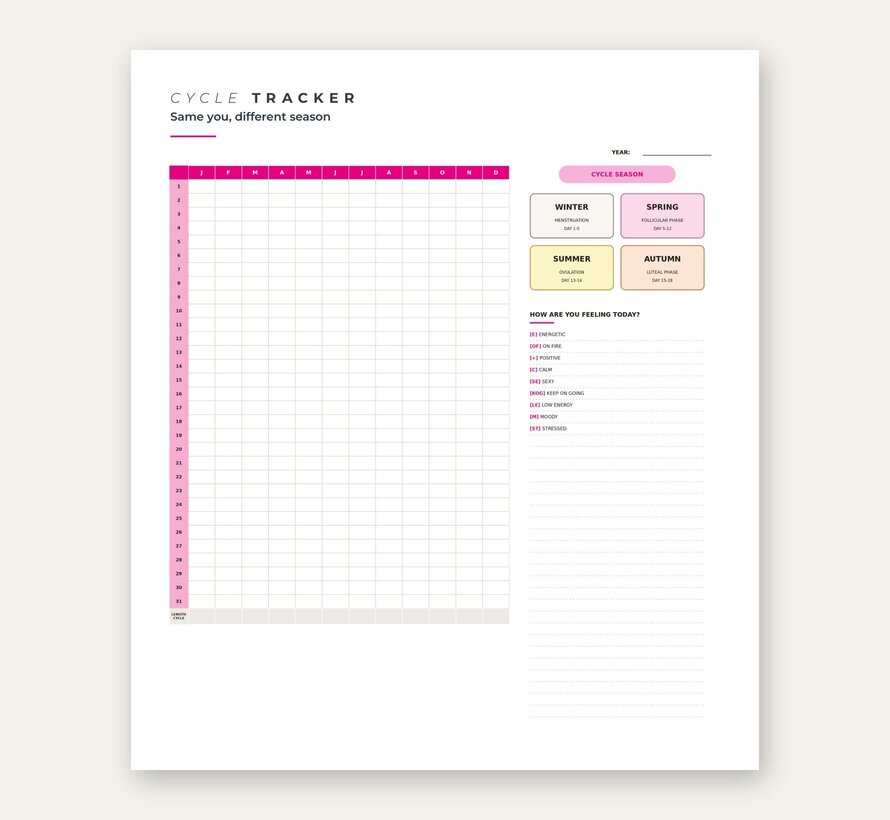 The Movement Mindset Planner, undated — Your Empower Yourself-plan for a Stronger, Balanced & Purposeful Year