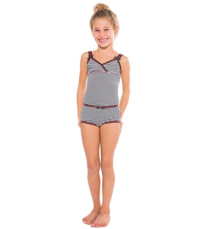 CLAESEN'S KIDS UNDERWEAR | Camisole Navy Stripes for girl - Bodybasics4kidz