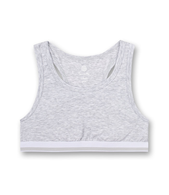 Sanetta Crop top Basic Grey