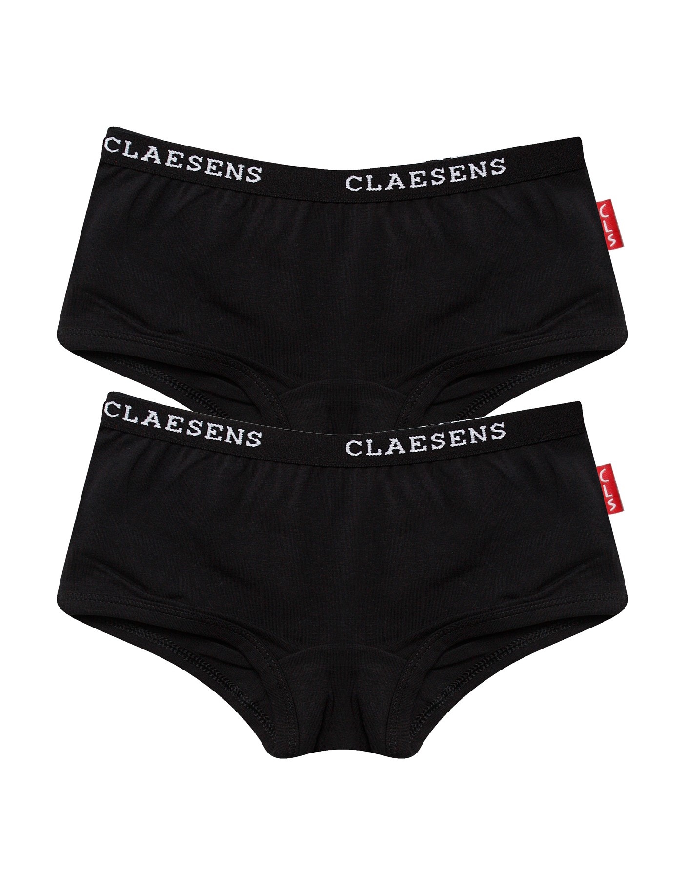 Claesen's - Girls Black Cotton Knickers (2 Pack)