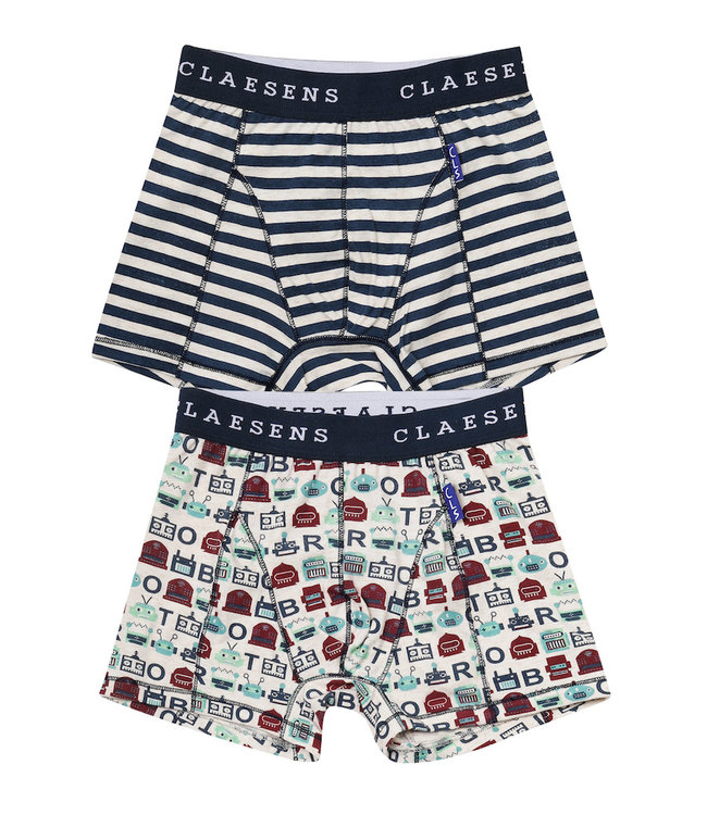 Claesen's Boxer shorts Robot Stripes 2-pack