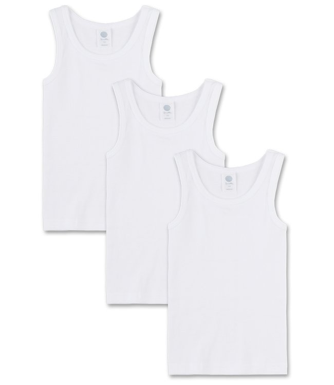 Sanetta Unterhemd Basic White 3er Pack