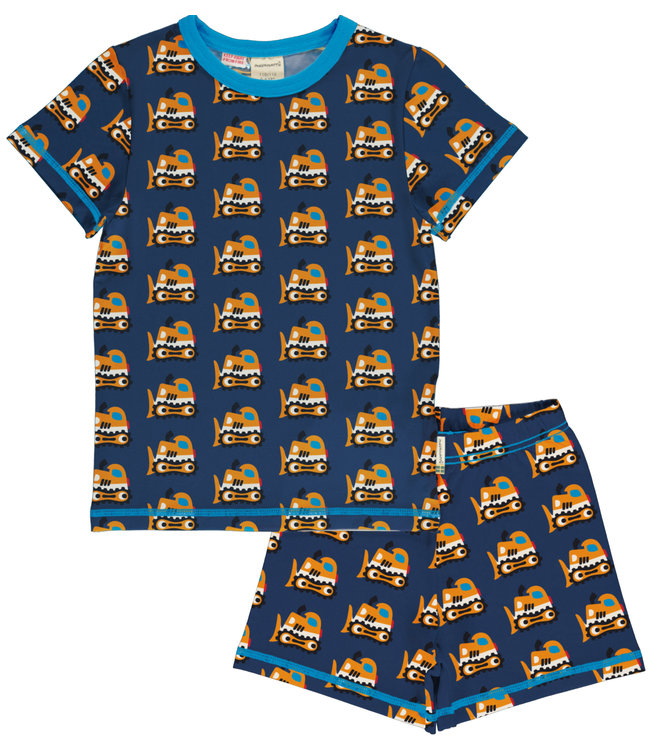 Maxomorra Pyjama set short Bulldozer