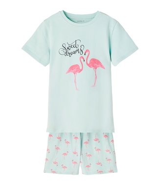 Name it Schlafanzug Kurze Hose Flamingo