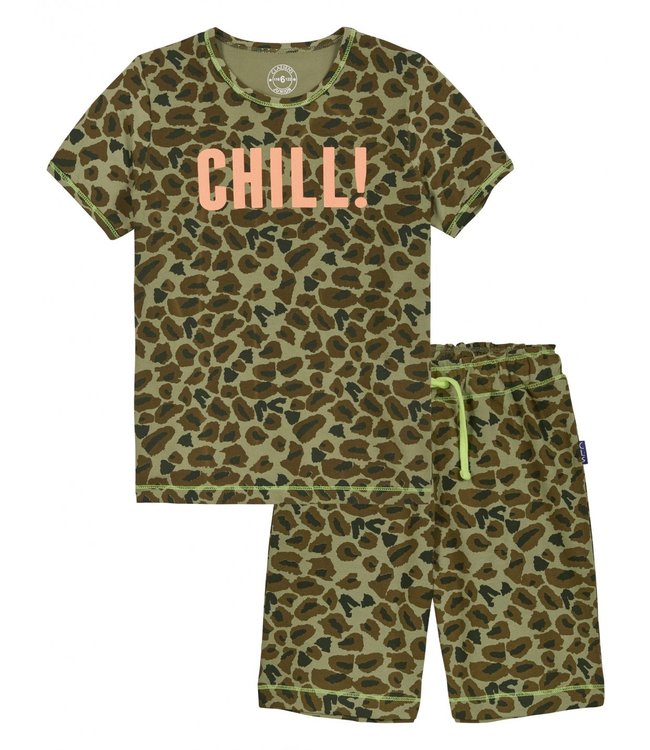 Claesen's Schlafanzug kurze Hose Leopard Chill