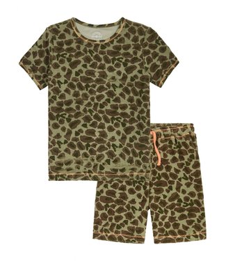 Claesen's Sommer Satz kurze Hose Leopard cotton terry