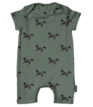 SNURK Playsuit baby Black Horses