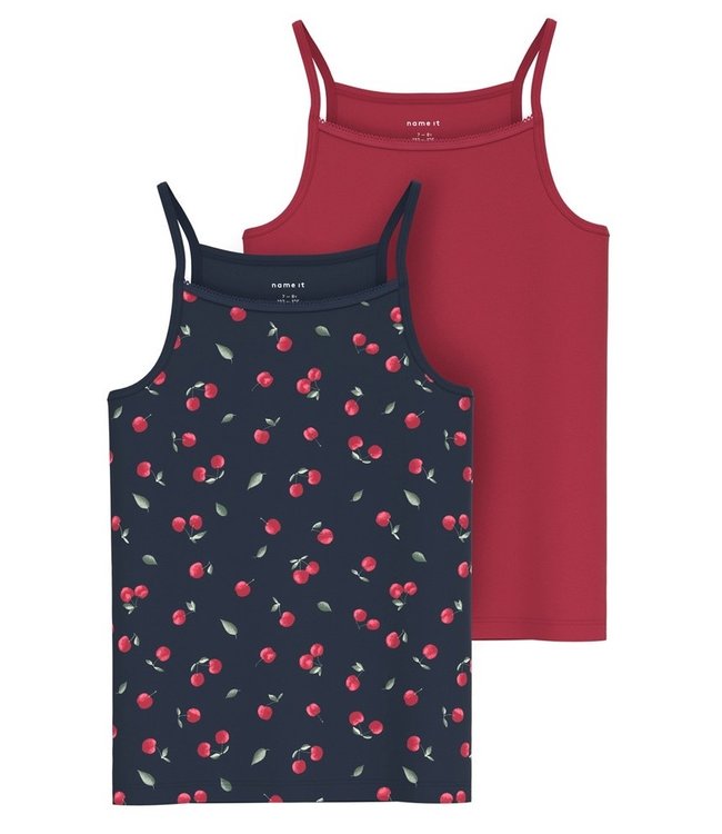 Name it Camisole Navy Cherries 2-pack