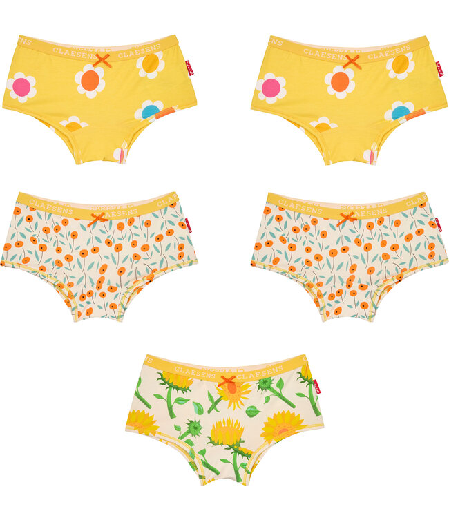 CLAESEN S MEISJES ONDERGOED HIPSTERS 5 PACK MAAT 128 134 Bodybasics4kidz