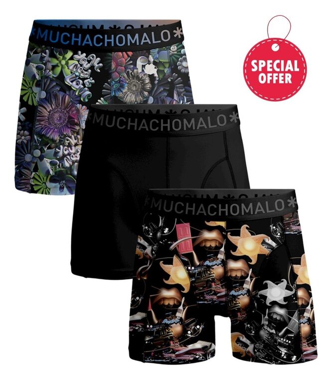 Muchachomalo Boxer trunks Rolling Stones Beetles 3-pack