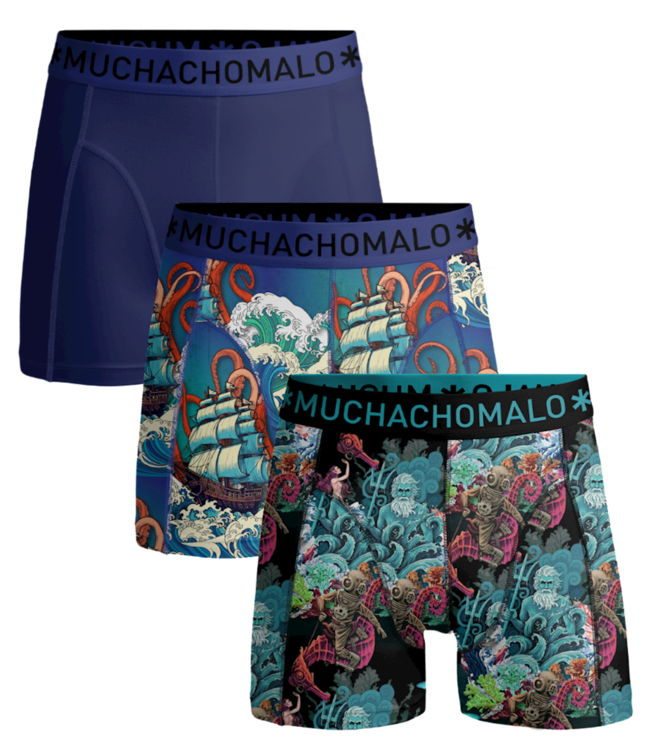 Muchachomalo Boxer trunks Water Elements 3-pack